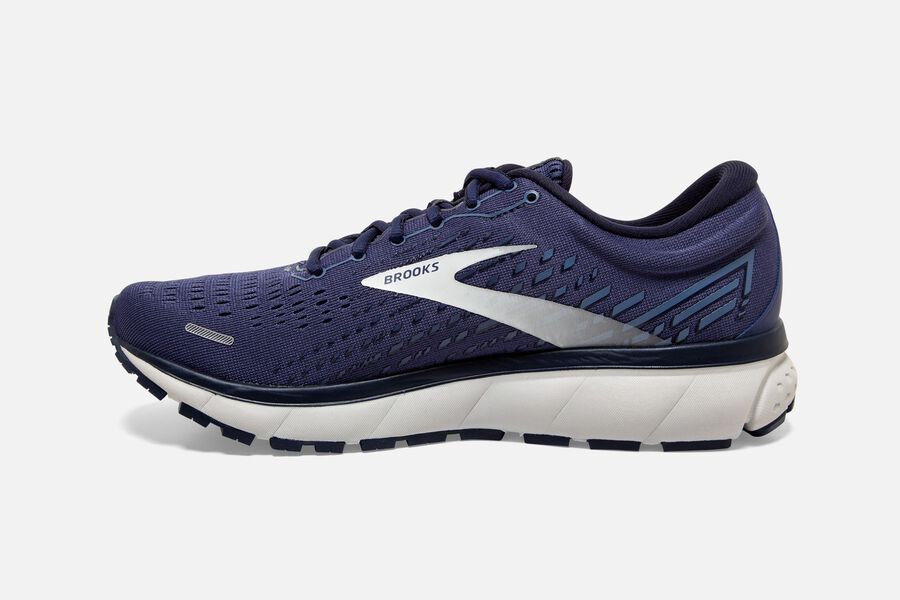 Ghost 13 Road Brooks Running Shoes NZ Mens - Navy/Silver - WXIJTU-631